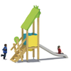 Équipement de jeu d'intérieur/extérieur en bois de terrain de jeu de glissière des enfants de HDPE