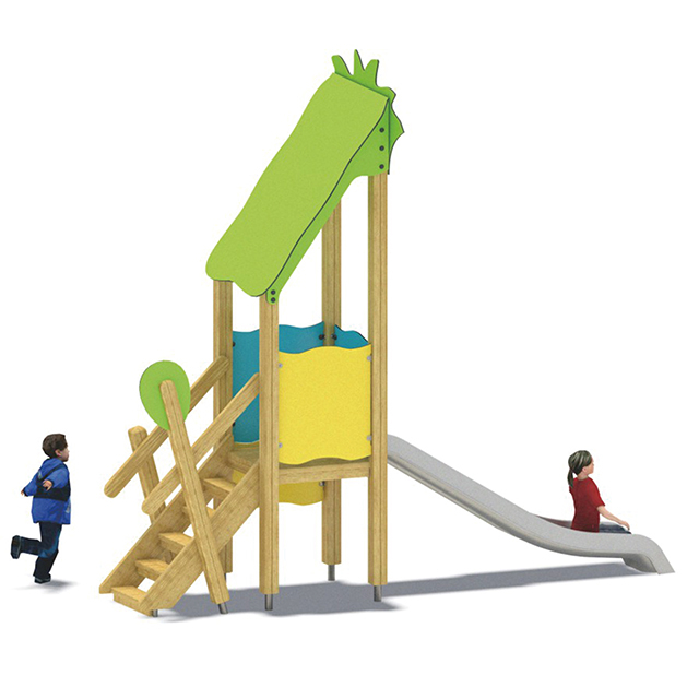 Équipement de jeu d'intérieur/extérieur en bois de terrain de jeu de glissière des enfants de HDPE