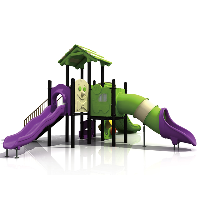 Playset fait sur commande de glissière de terrain de jeu extérieur de forêt d'enfants pour le parc d'attractions