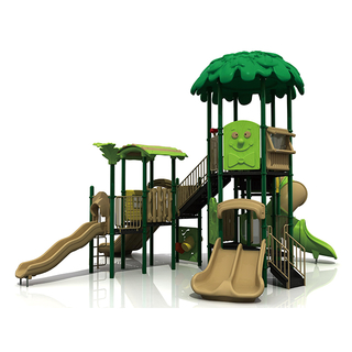 Terrain de jeu extérieur de forêt d'enfants avec l'équipement de glissière pour le parc d'attractions