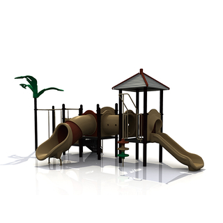 Équipement extérieur de terrain de jeu de glissière en plastique extérieur de Playset de parc d'amusement de pavillon pour des enfants