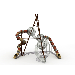 Aire de jeux professionnelle extérieure Planet avec toboggan pour enfants