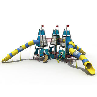 Aire de jeux Triangle Rope Kids Tower avec Rocket Tower