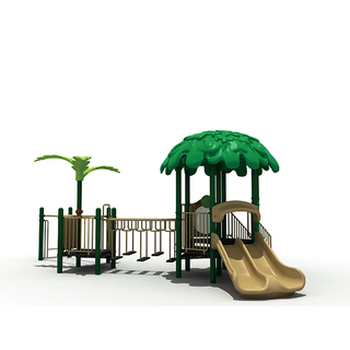 Aire de jeux pour enfants d'âge préscolaire avec toboggan extérieur pour parc