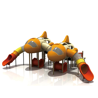Équipement extérieur de glissière de terrain de jeu d'enfants de Playsets d'avions doubles pour le parc d'attractions