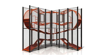 Kit de terrain de jeu d'escalade en cage d'extérieur pour parc d'attractions pour enfants